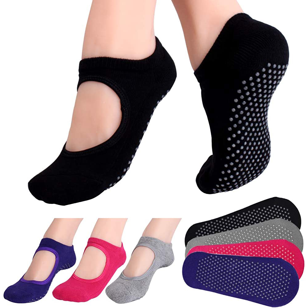 Pilates Yoga Grip Socks - Bez pleców antypoślizgowe Fitness Pilates skarpetki