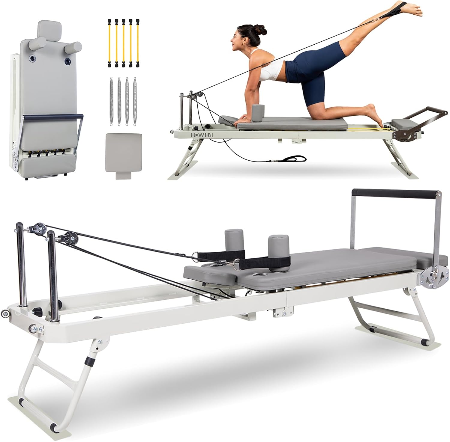 Pilates Reformer Spring - Reformer do pilatesu, składana maszyna do