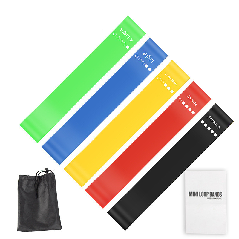Pilates Yoga Core - Zestaw 5 gum oporowych TPE z