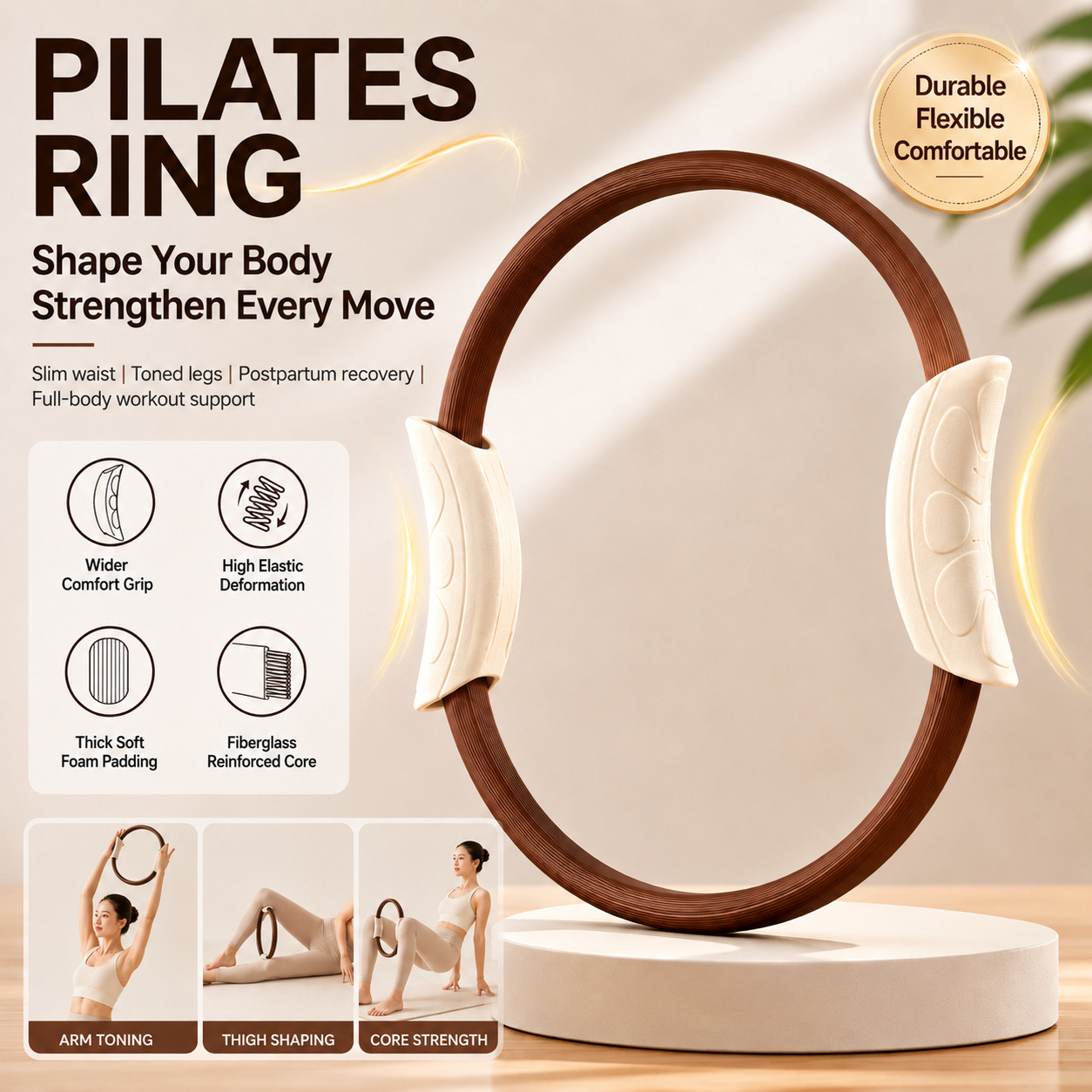 Pilates Yoga Resistance Ring - Pierścień do pilatesu, pierścień do jogi,
