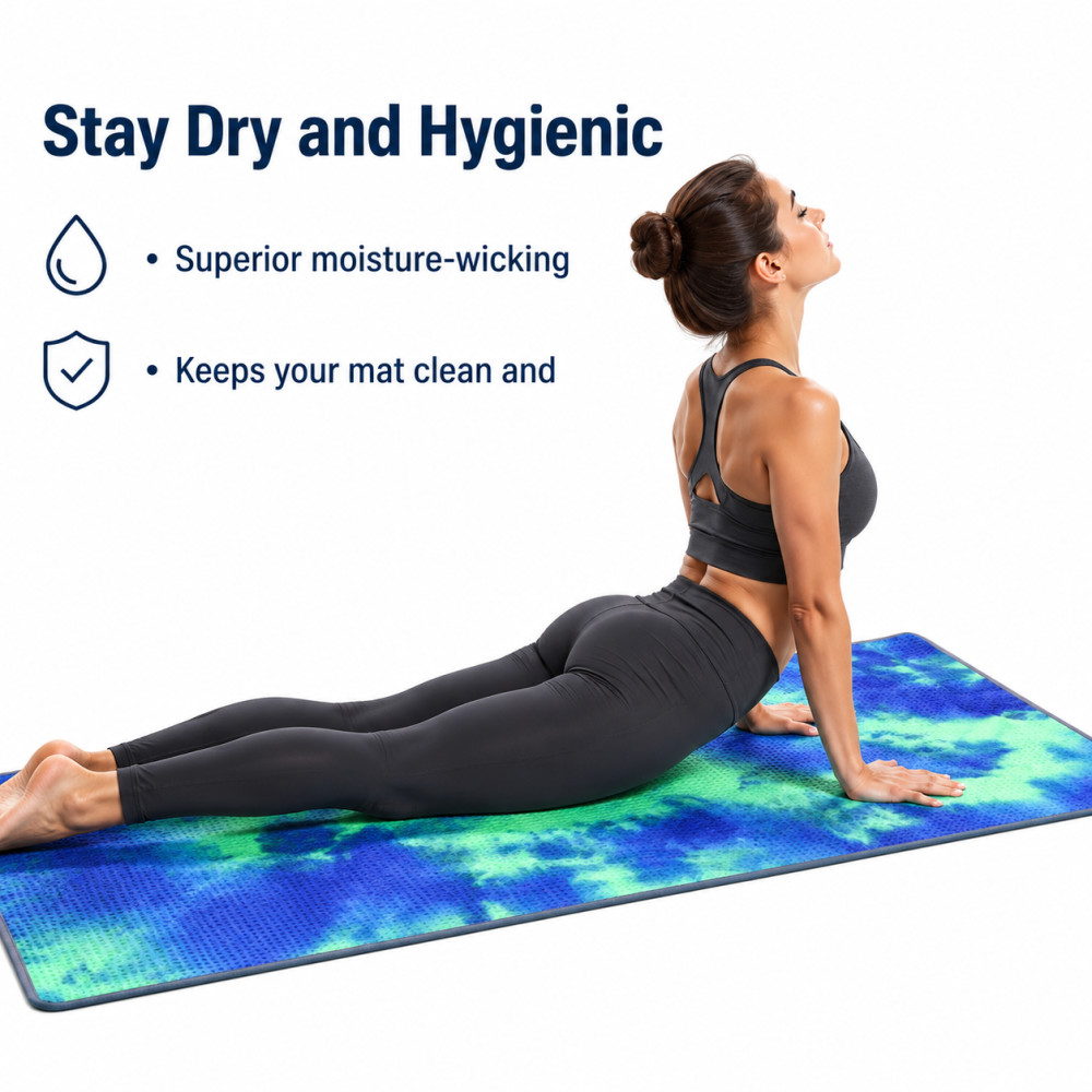 Ręcznik do jogi z nadrukiem, a – Pilates Yoga Hot recenzja i cena