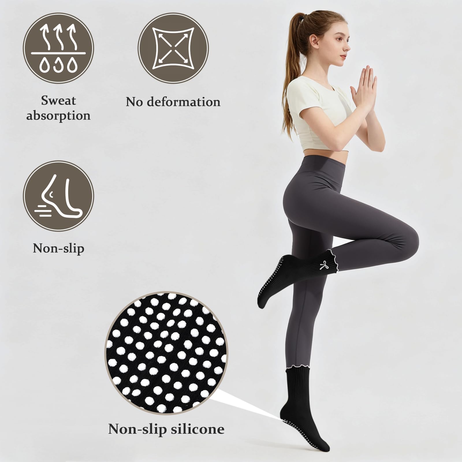 Antypoślizgowe skarpety do pil – Pilates Yoga Youtube recenzja i cena