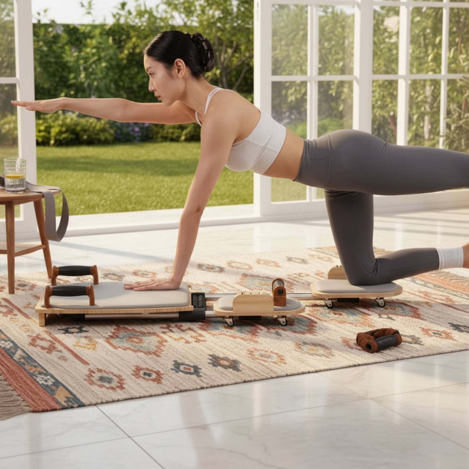 Domowy Reformer Pilates z 6 Sp – Pilates Reformer Spring recenzja i cena