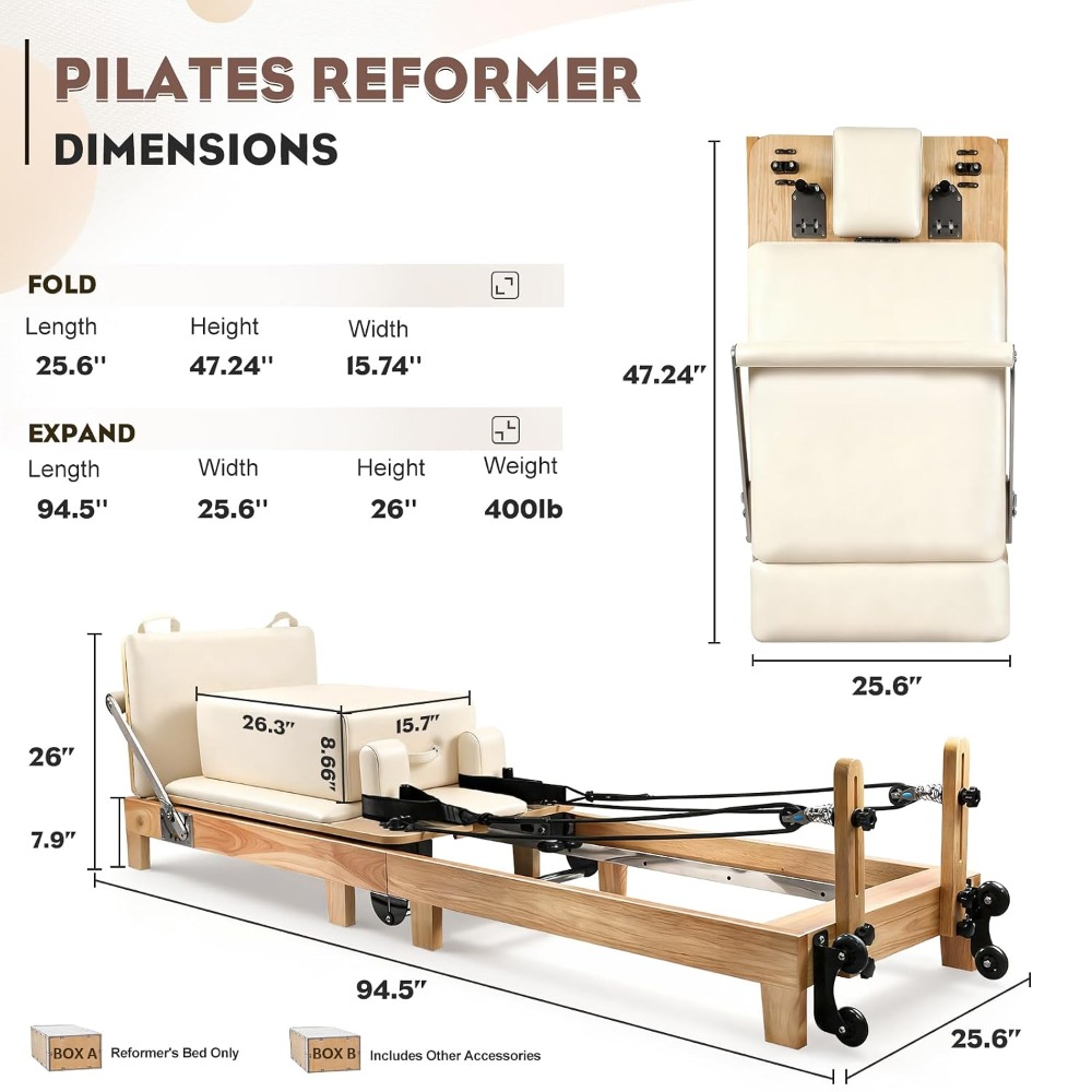 Składany drewniany reformer do – Pilates Reformer Spring recenzja i cena